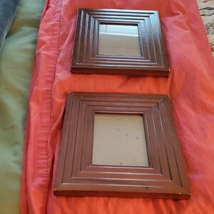 Wooden Square Picture Frame Set in Brown